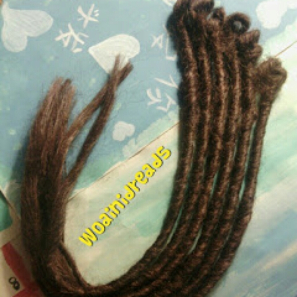 6 Chestnut Brown Synthetic Dreads Dreadlocks SE